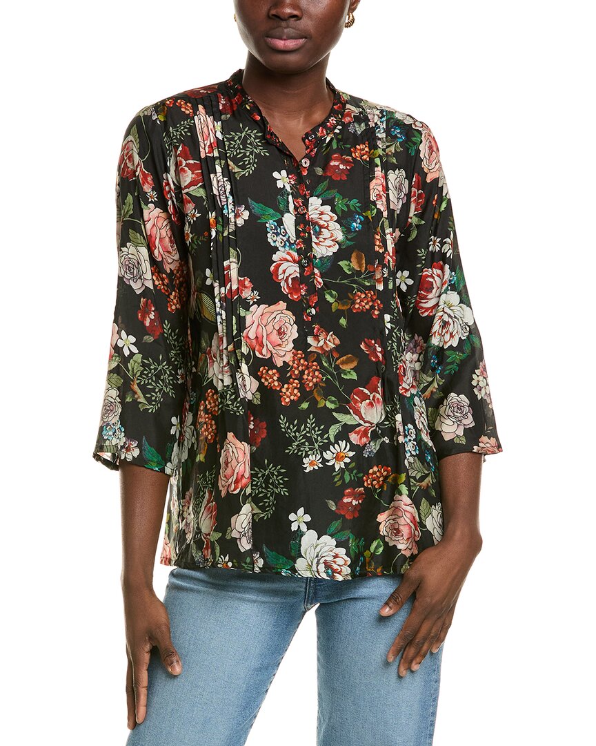 Johnny Was Yrene Blouse In Attar In Black