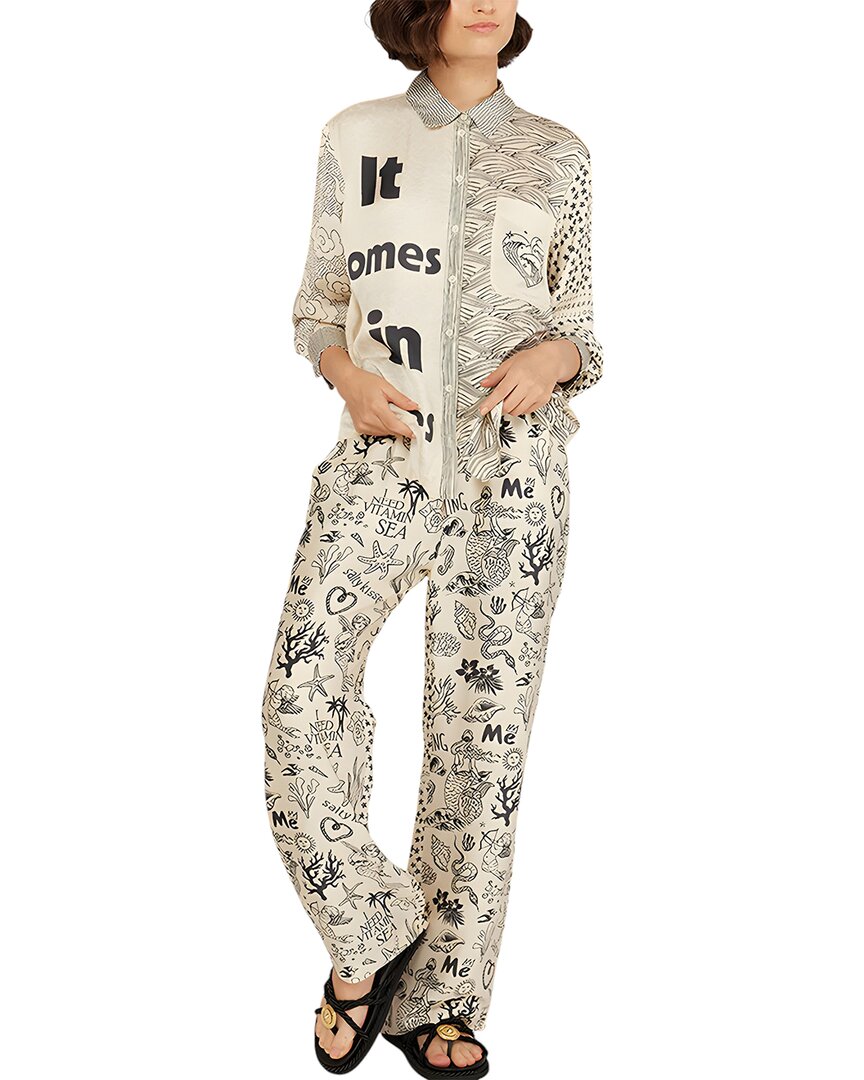 Charlotte Green Shirt & Pant Set In Neutral