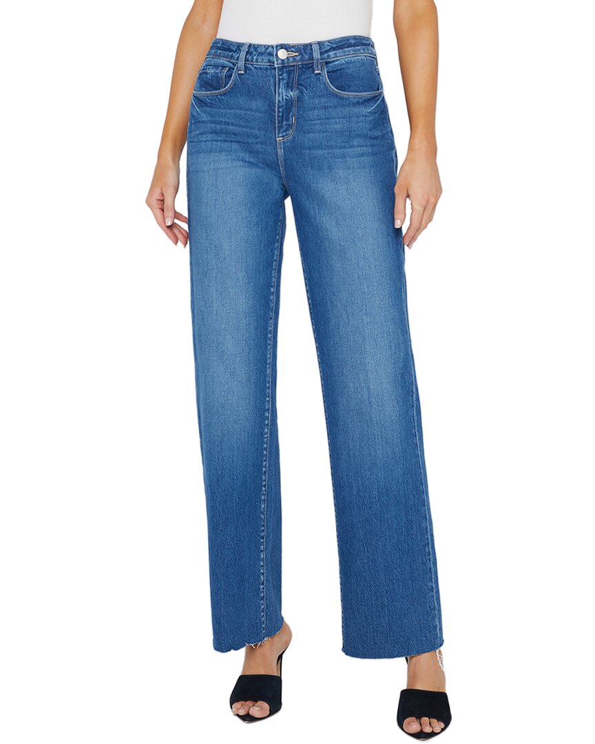 L Agence Scottie High Rise Wide Leg Jeans In Blue