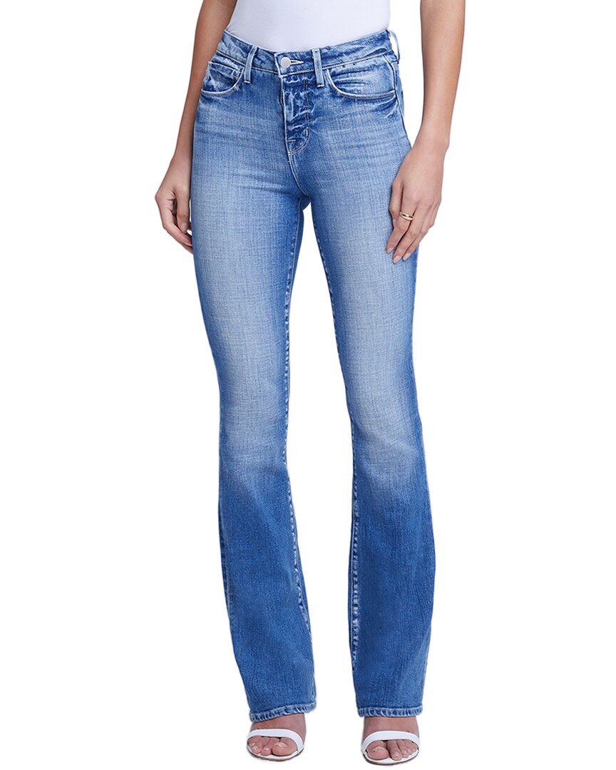 L Agence Selma High Waist Sleek Baby Bootcut Jeans In Blue