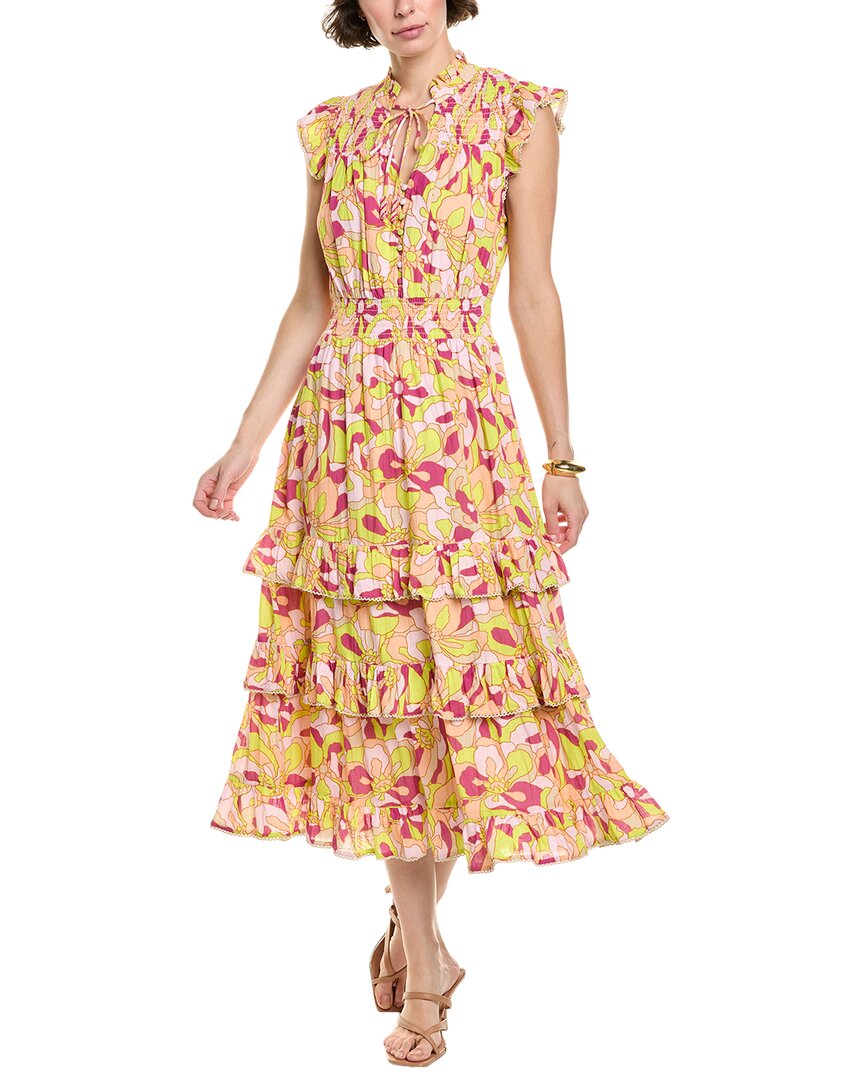 Allison Misha Midi Dress In Yellow