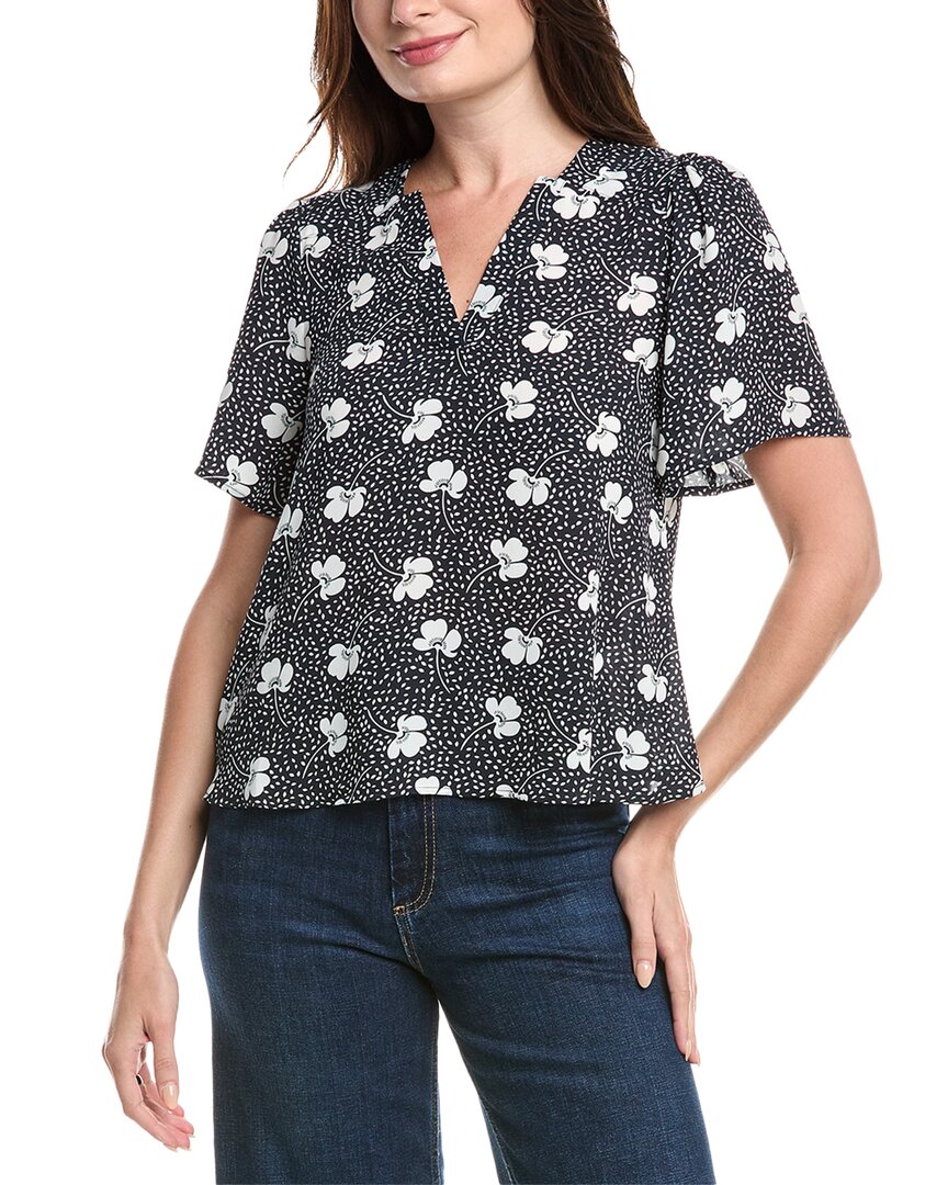 Cabi Printed Essential Top In Gray