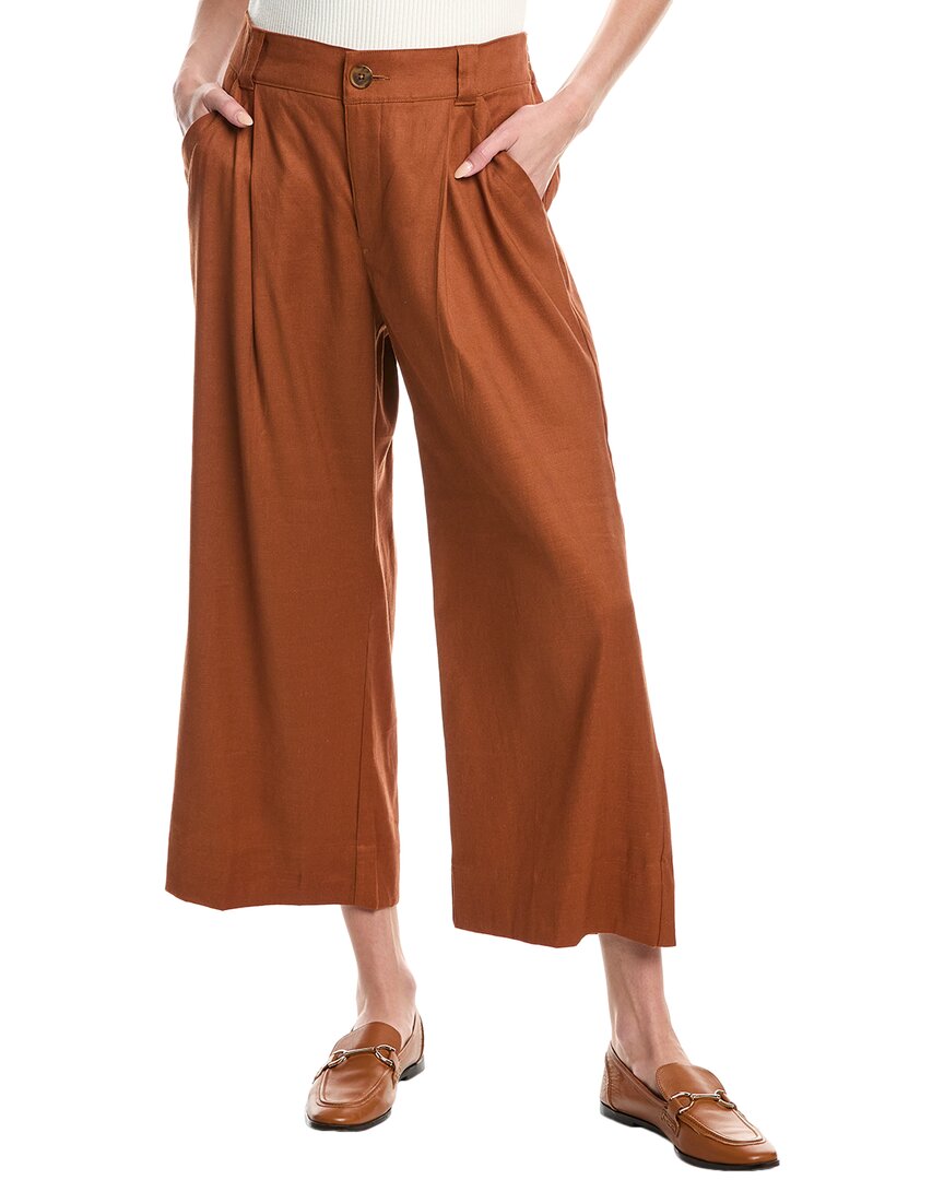 Cabi Cruise Linen-blend Crop Pant