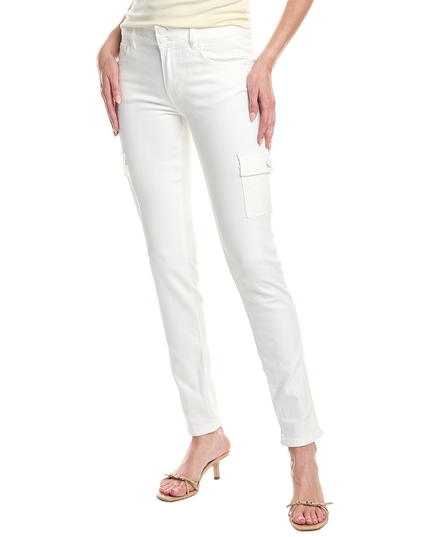 Cabi White Skinny Cargo Jean In White