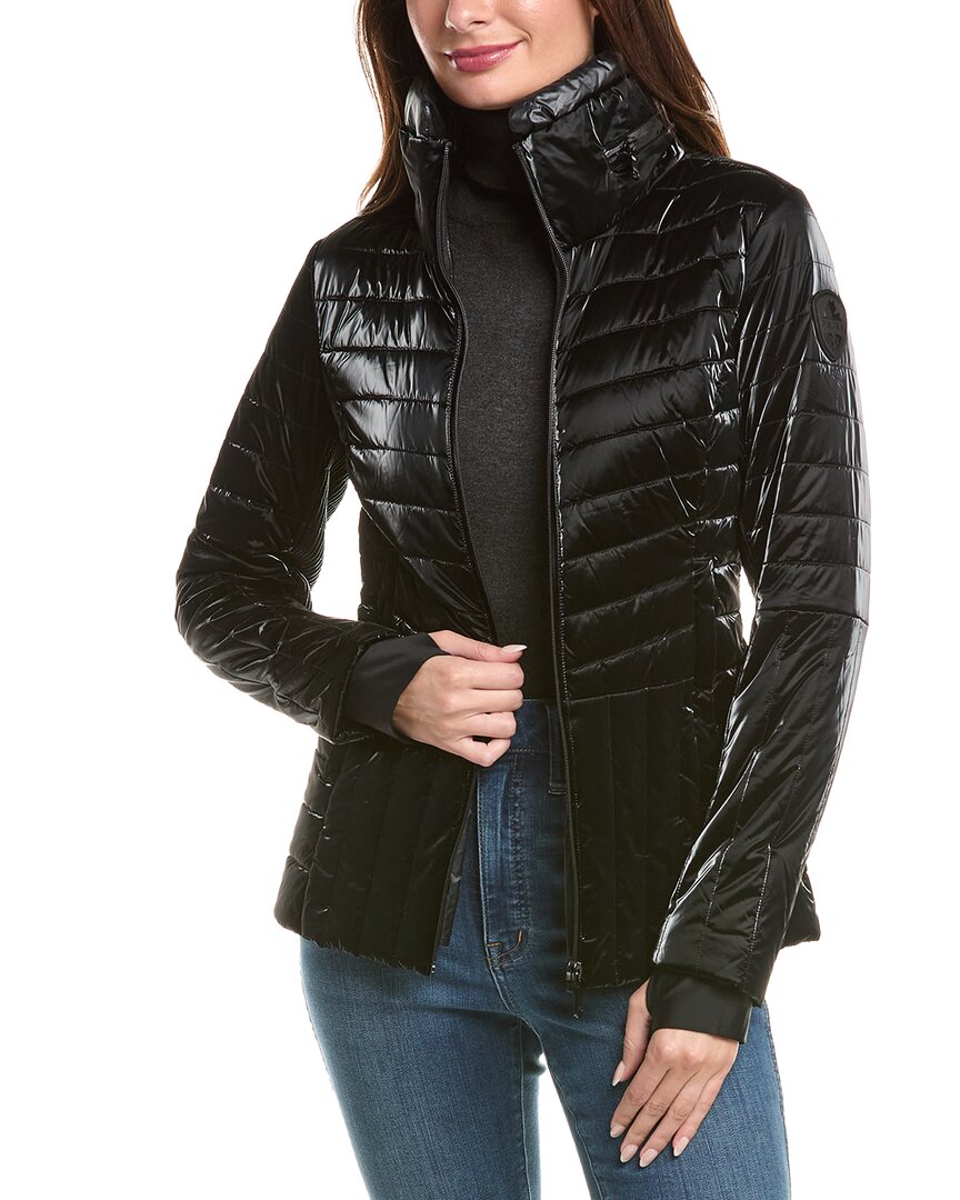 Pajar Channel Quilted Puffer Jacket In Black