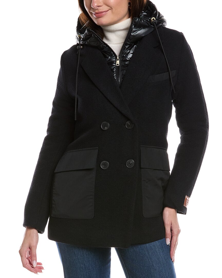 Scotch & Soda Nissa Wool-blend Blazer In Black