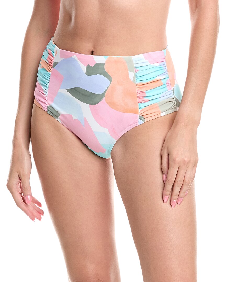 Sea Level Australia Paintball High-waist Gathered Bikini Bottom