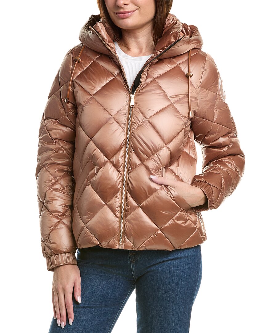 Pajar Diamond Quilted Boxy Puffer Jacket In Brown