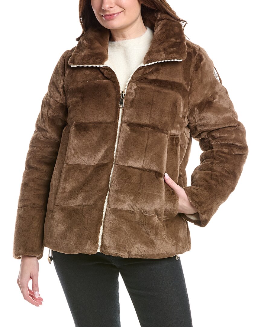 Pajar Reversible Puffer Down Coat In Brown
