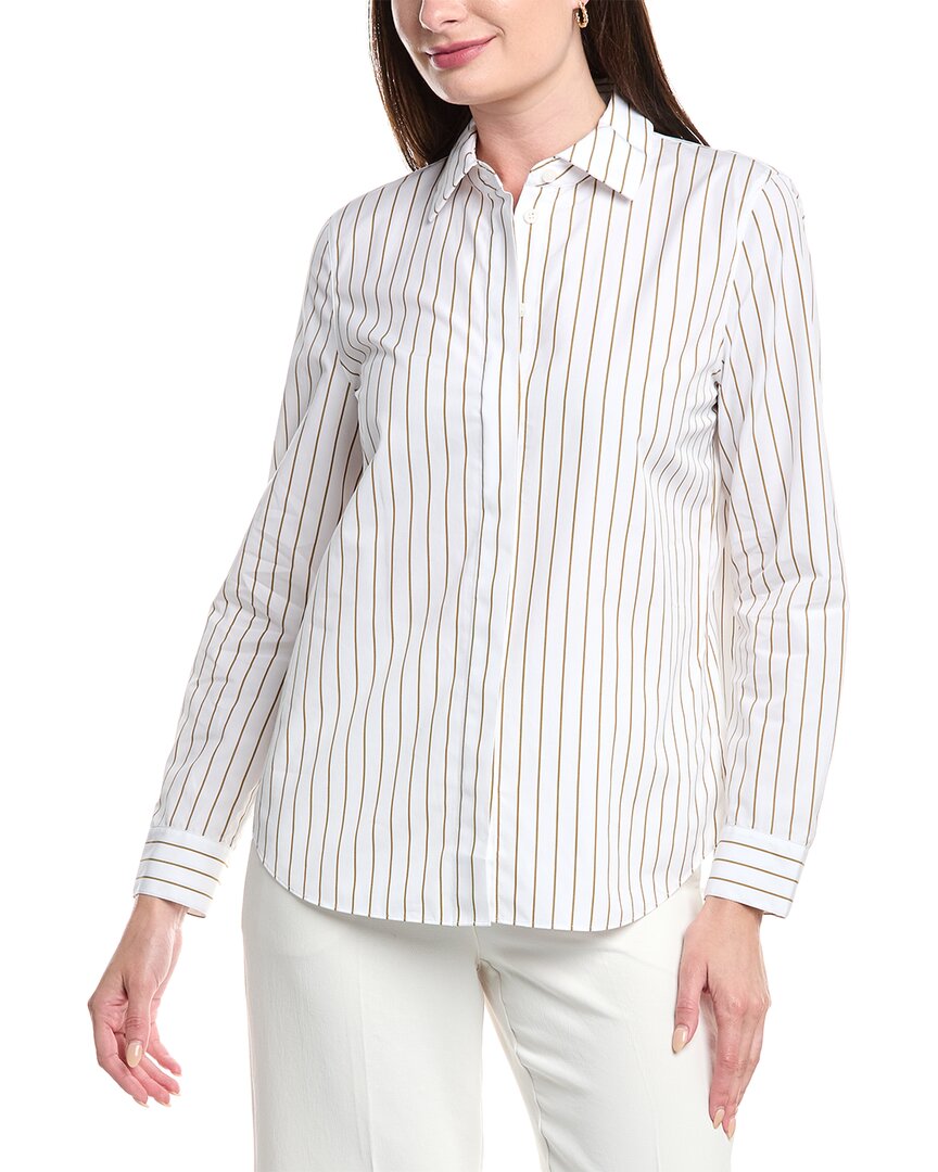 Lafayette 148 Hayward Shirt In White