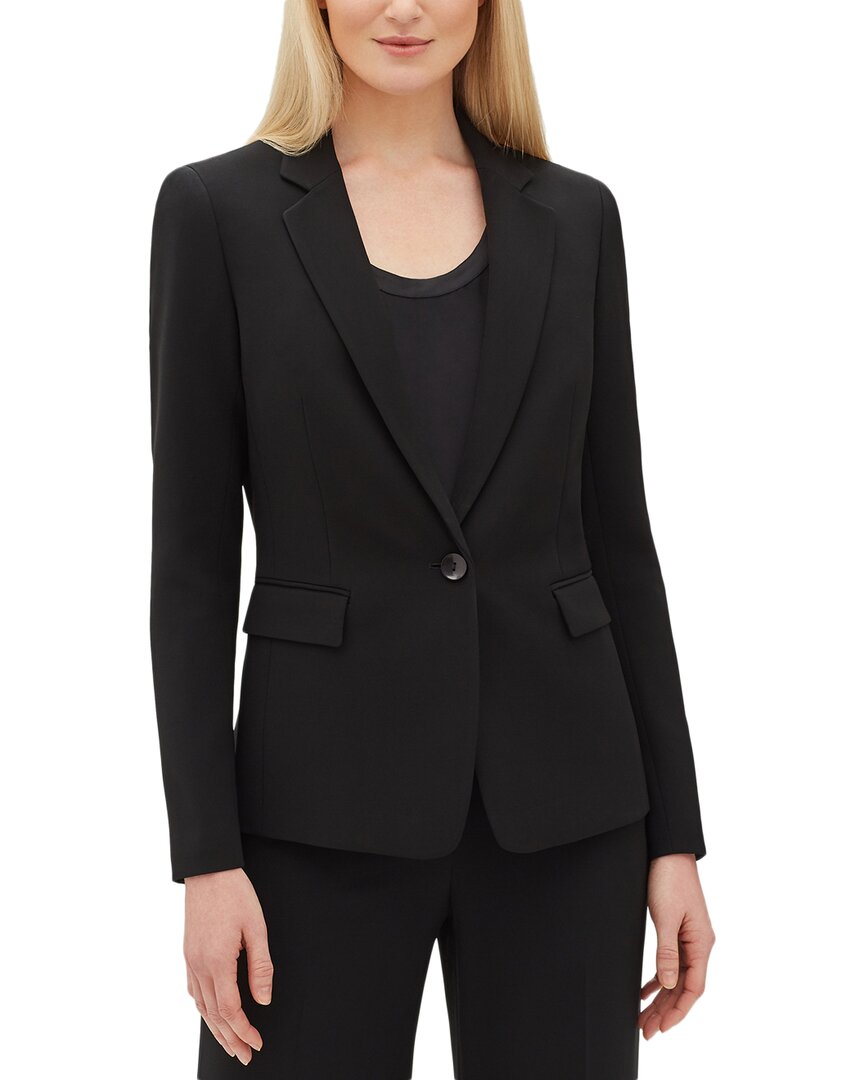 Lafayette 148 New York Plus Lyndon Blazer In Black
