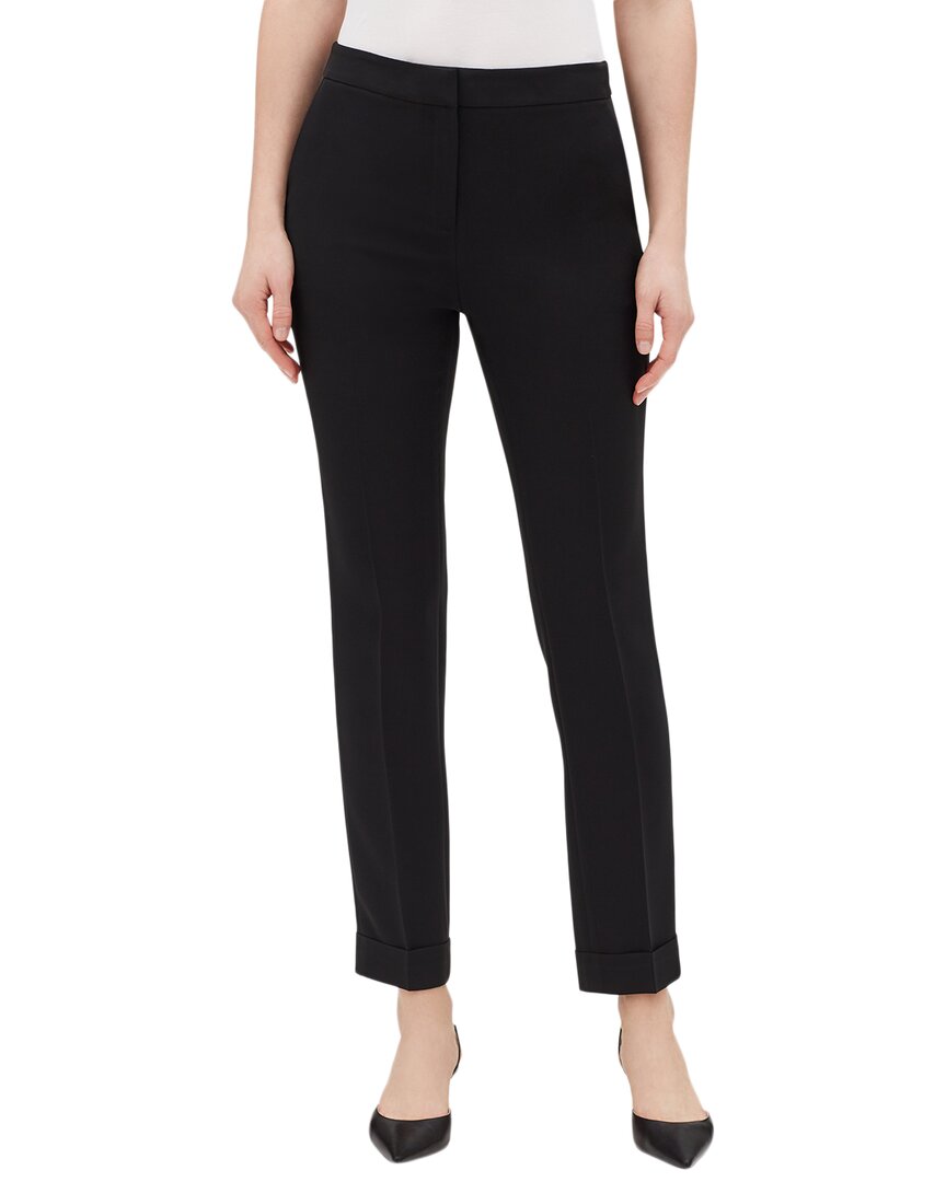 Lafayette 148 New York Plus Clinton Cuffed Pant In Black