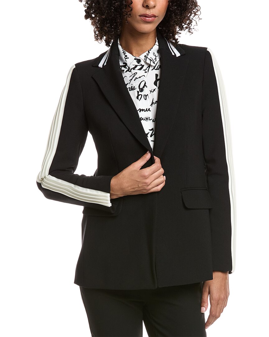Karl Lagerfeld Pleated Jacket In Black