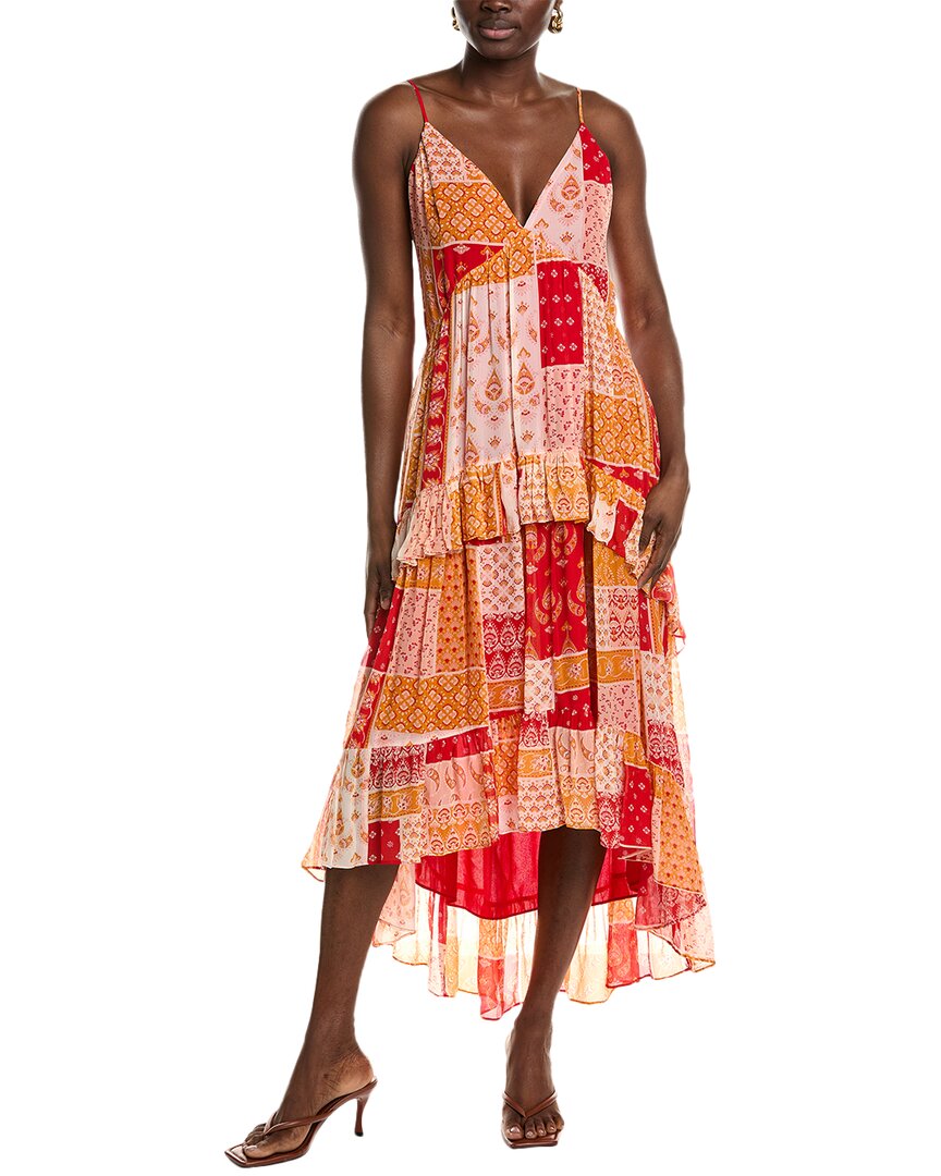 Ramy Brook Lura Patchwork Tiered High-low Sundress
