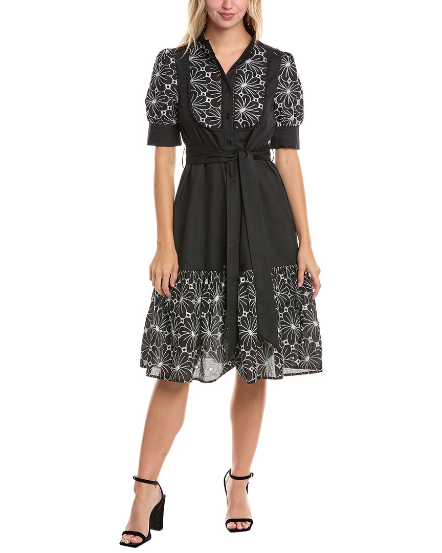Gracia Flower Embroidered Shirtdress