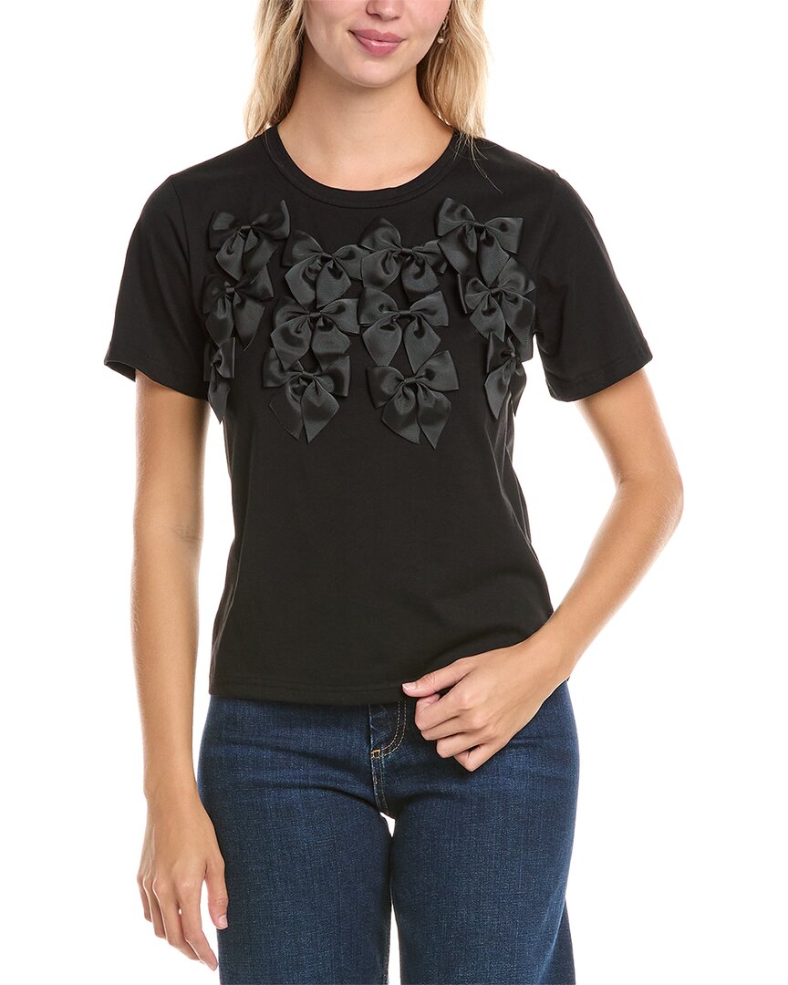 Gracia Ribbon Top In Black