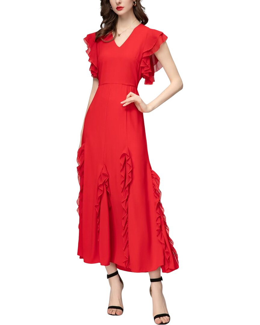 Adele Berto Silk-blend Midi Dress