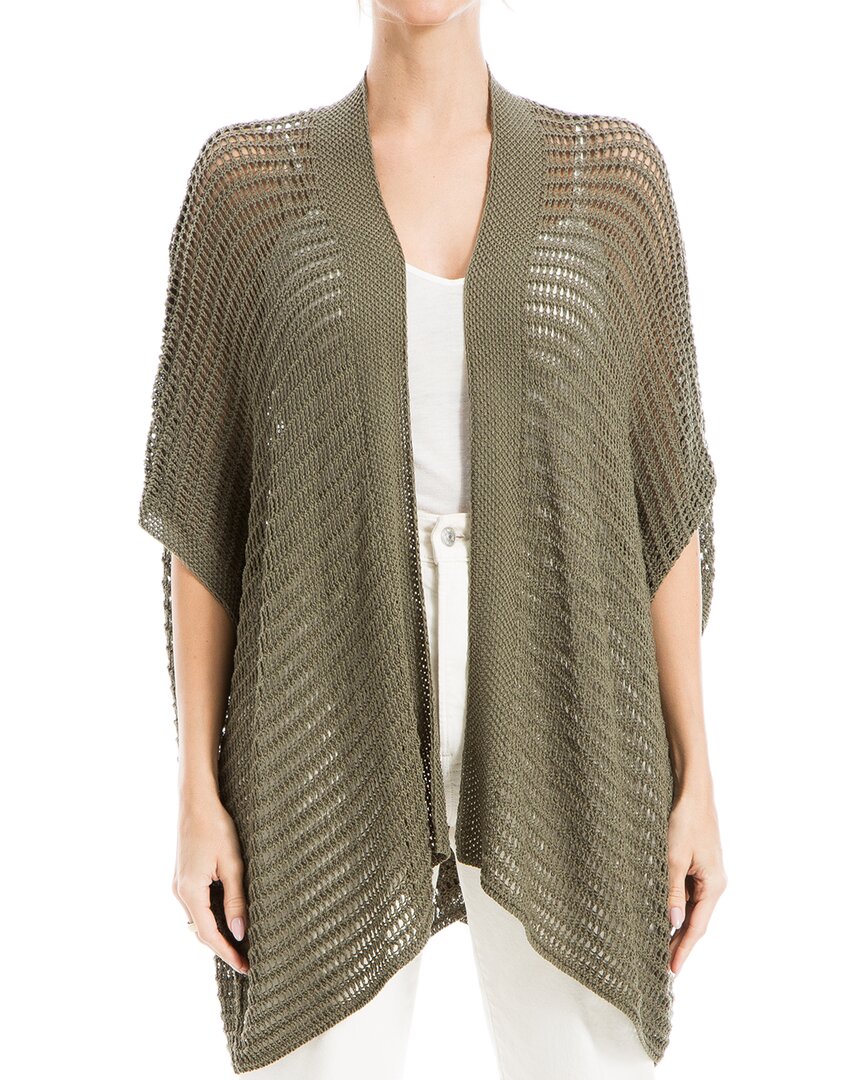 Max Studio Linen-blend Cardigan In Green