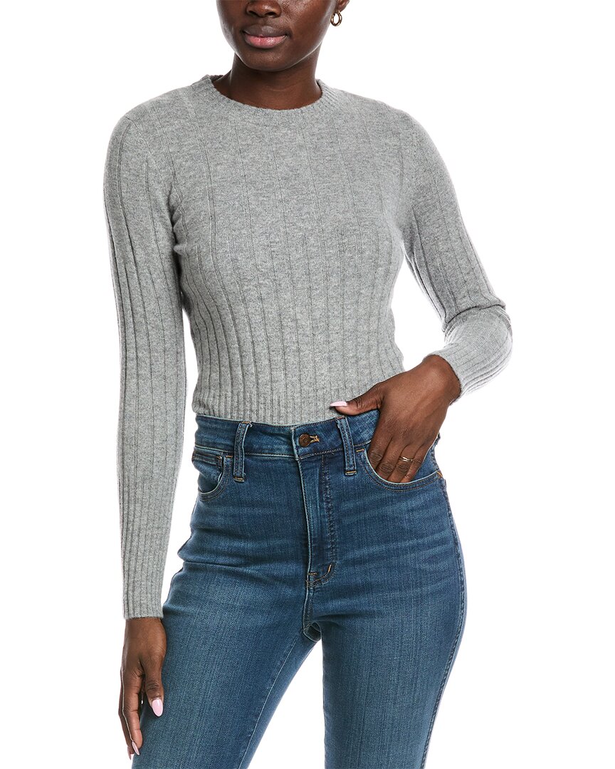 Amicale Cashmere Variegated Cashmere Sweater In Green