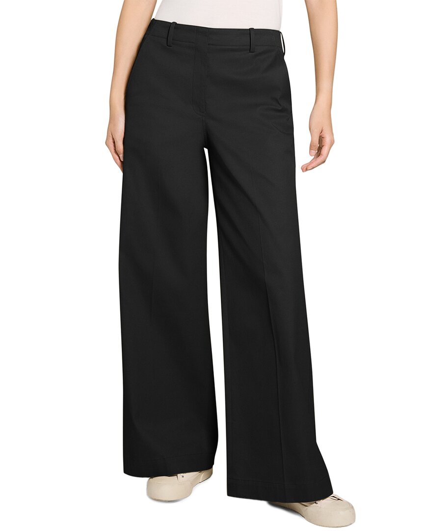 Theory Cotton-blend Twill Wide-leg Pants