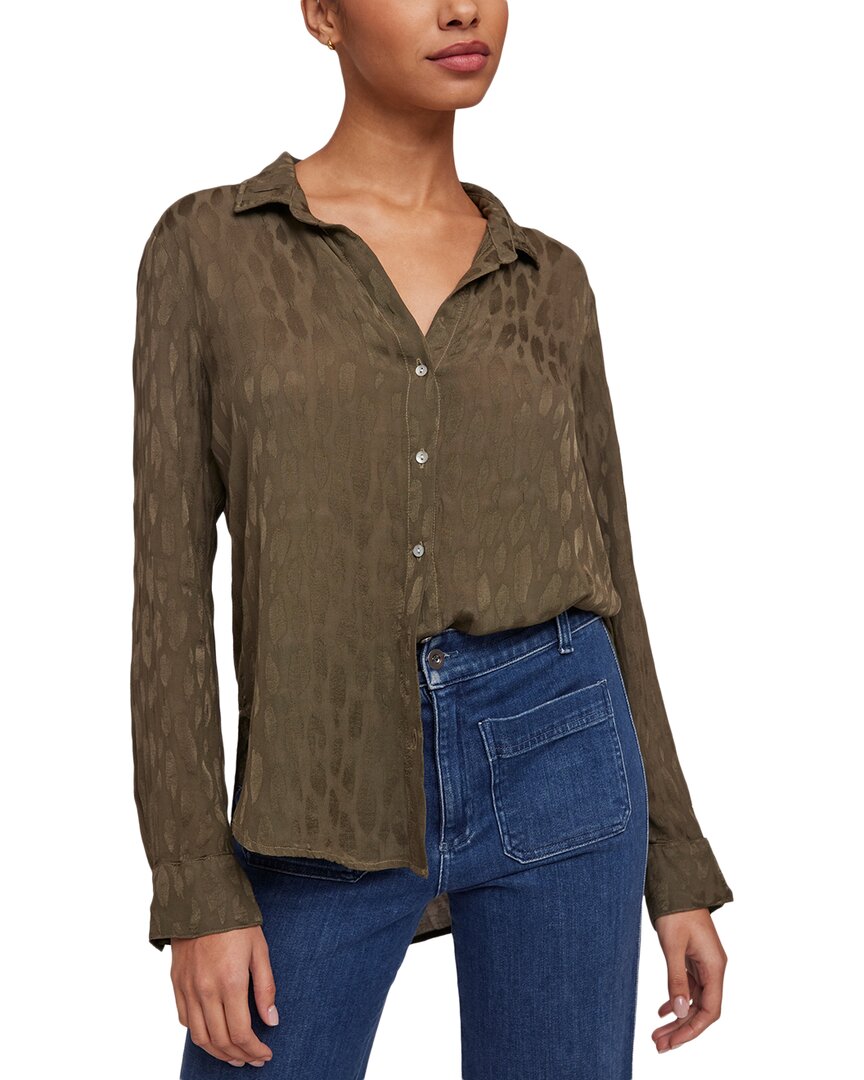 Bella Dahl Flowy Button Down Shirt In Brown