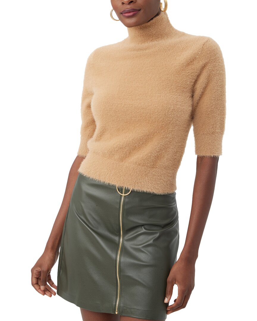 Trina Turk Mali Fuzzy Sweater In Brown