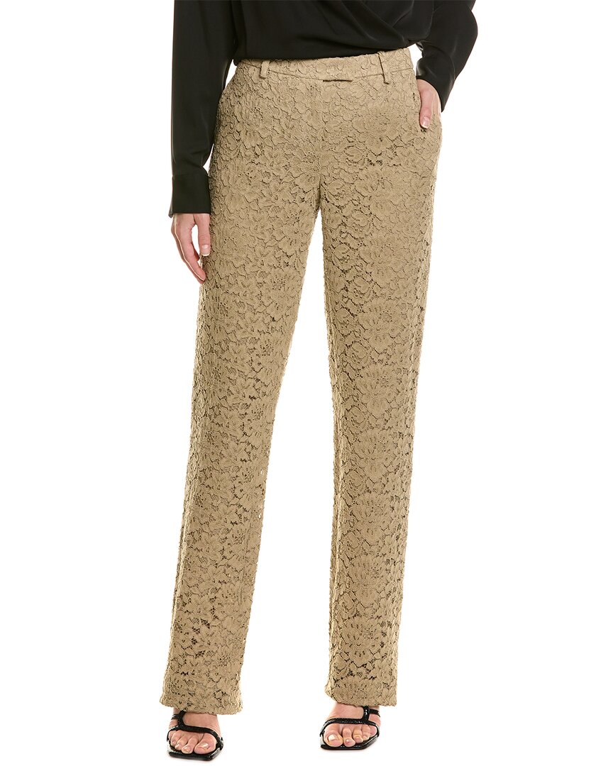 Michael Kors Collection Lace Carolyn Silk-blend Trouser In Neutral