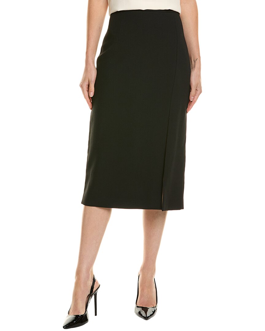 Michael Kors Collection Crepe Sable Slit Silk-blend Mini Skirt In Black