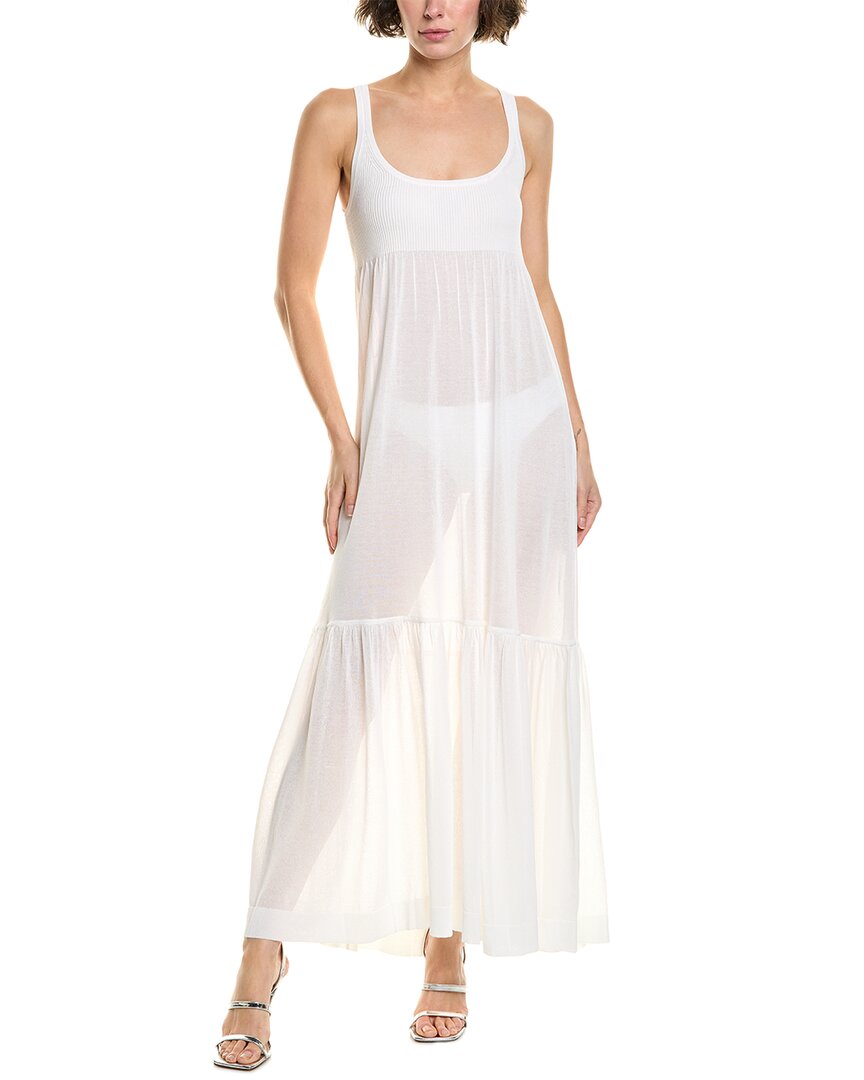 Michael Kors Collection Tiered Maxi Dress In White