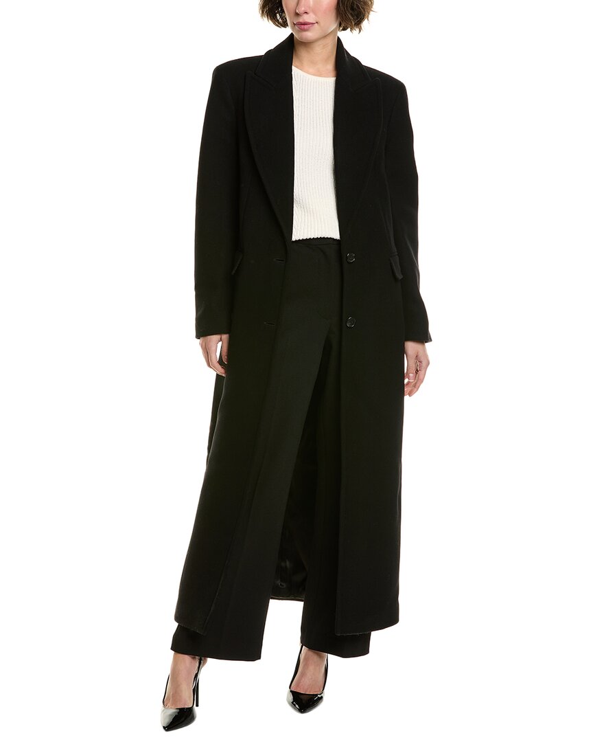 Michael Kors Collection Gabardine Chesterfield Wool-blend Coat In Black