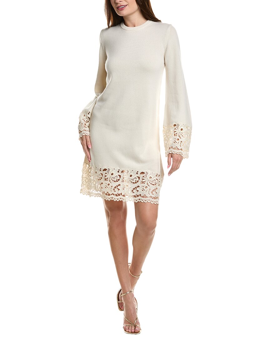 Michael Kors Collection Lace Trim Cashmere Sweaterdress