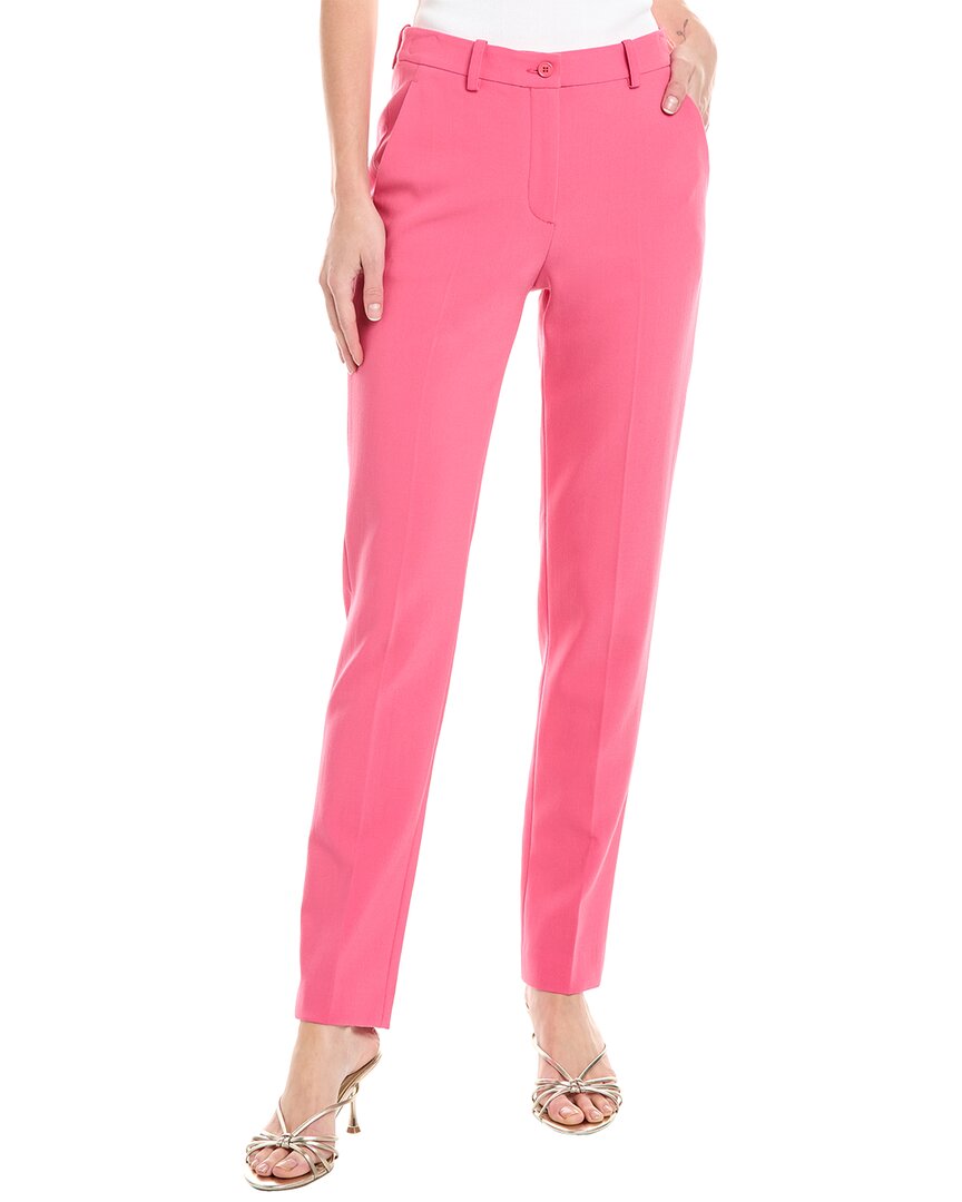 Michael Kors Collection Samantha Wool-blend Pant In Pink