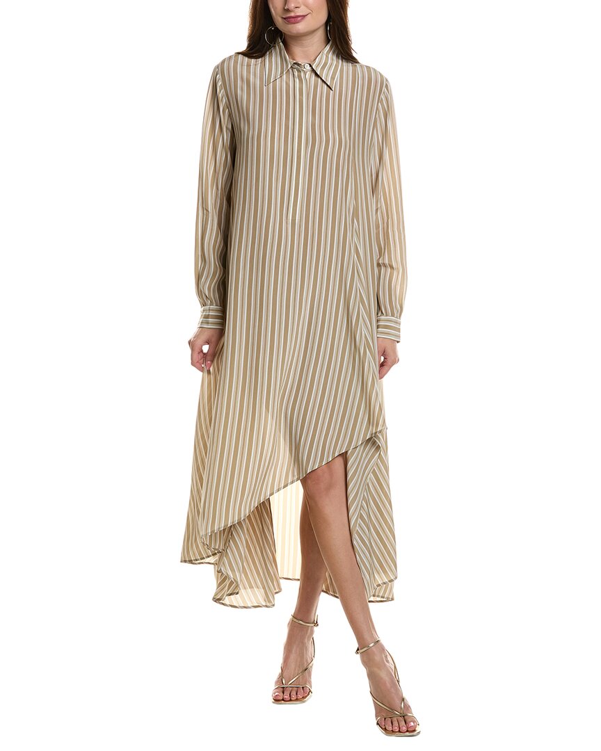 Michael Kors Collection Silk Caftan Dress In Neutral