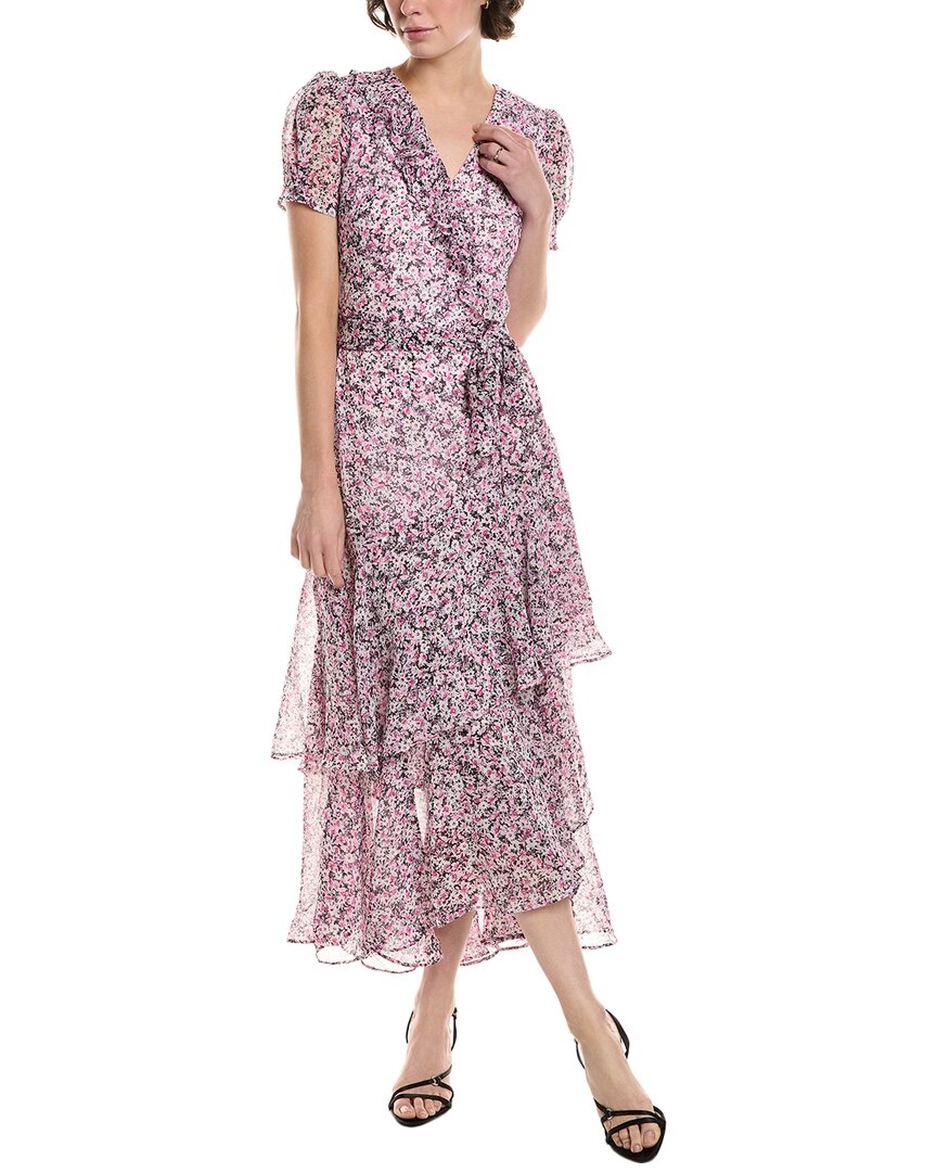 Karl Lagerfeld Womens Ruffled Chiffon Maxi Dress In Multi