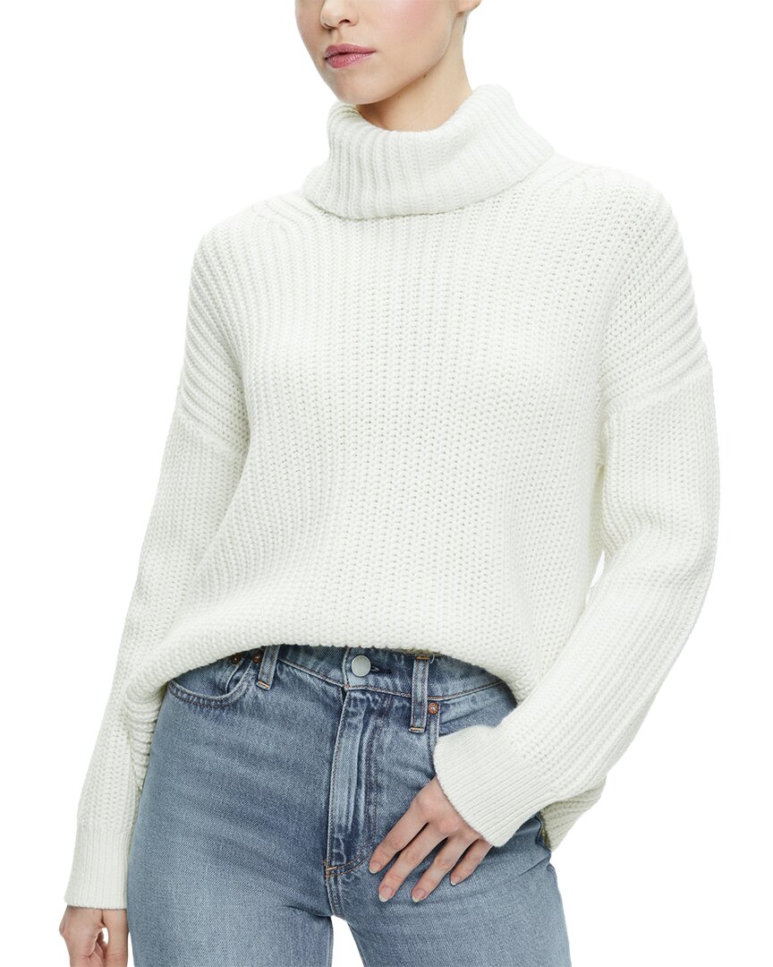 Alice And Olivia Alice + Olivia Vere Wool-blend Pullover In White