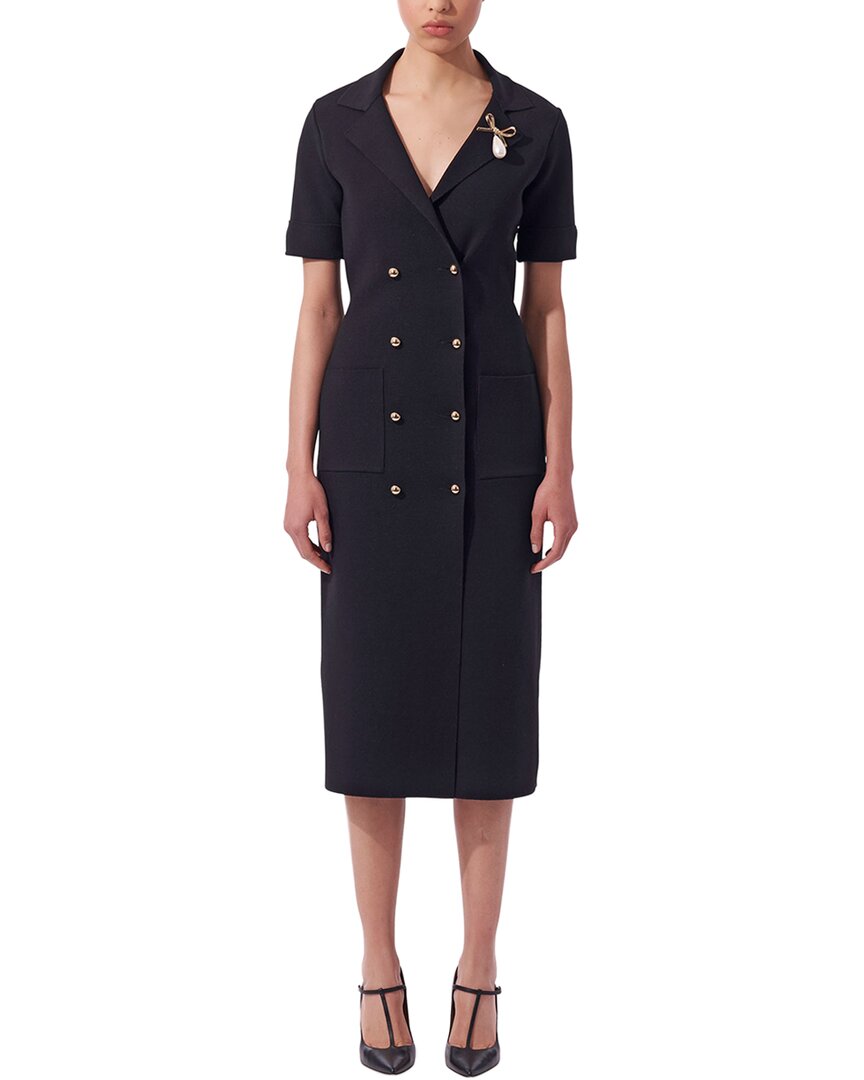 Carolina Herrera Double-breasted Knit Wool-blend Sheath Dress
