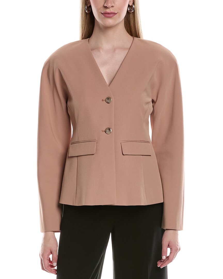 Kenneth Cole Rounded Shoulder Jacket In Sand