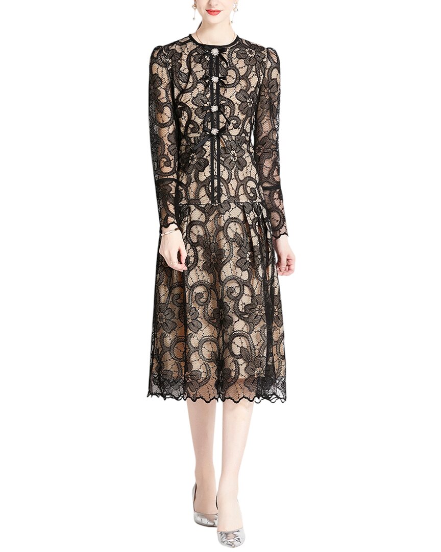 Elaine Midi Dress In Black