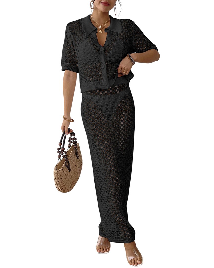 Nino Balcutti 2pc Top & Skirt Set In Black