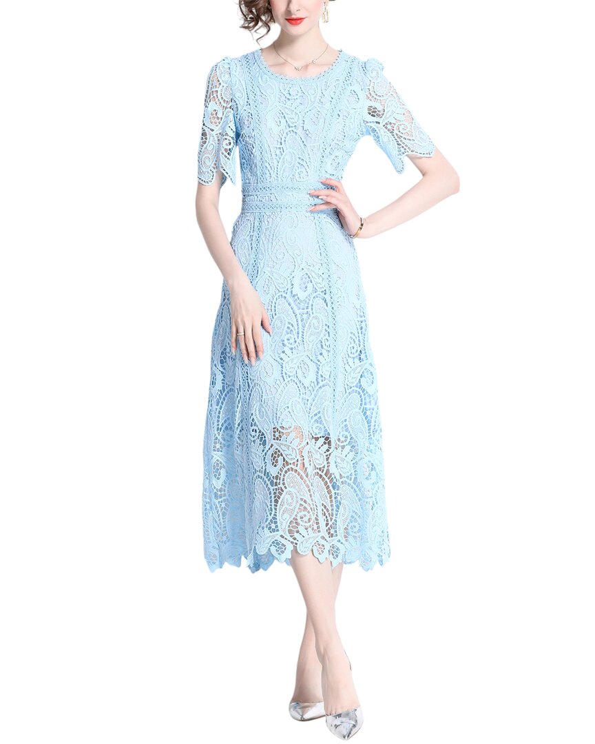 Elaine Midi Dress In Blue