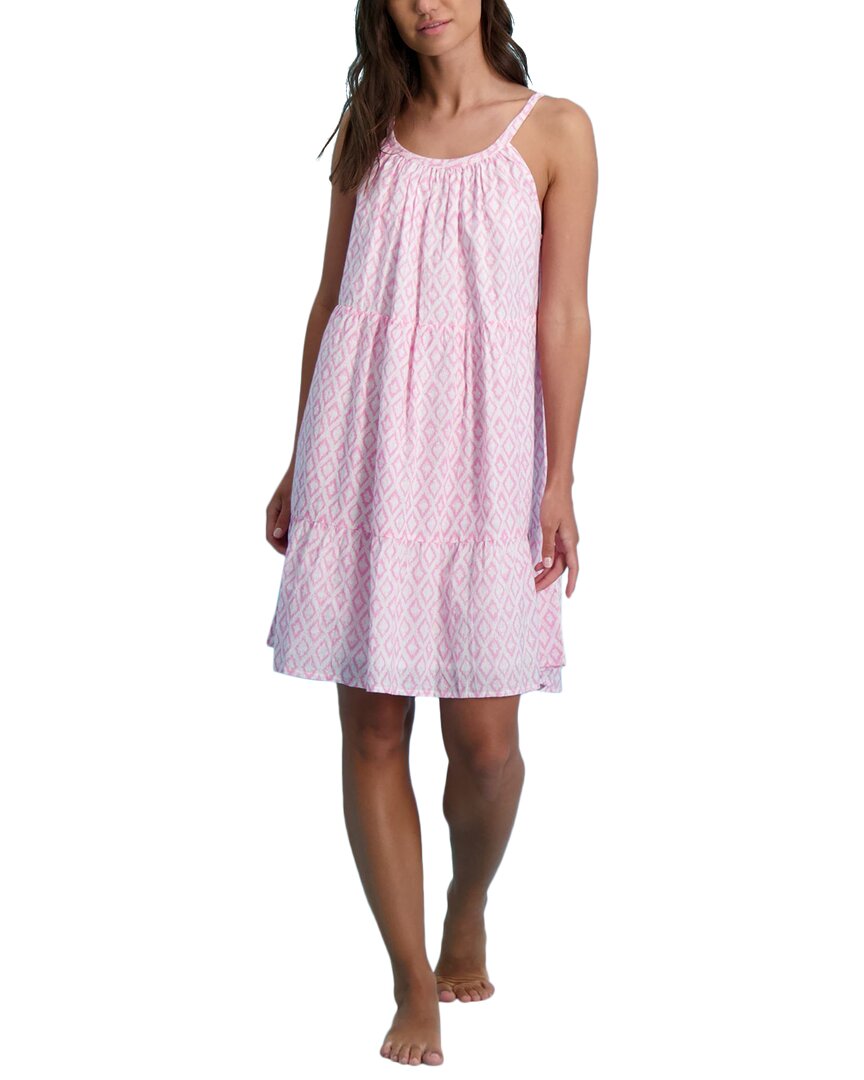 Mer St. Barth Mer Tiered Baby Doll Mini Dress In Pink