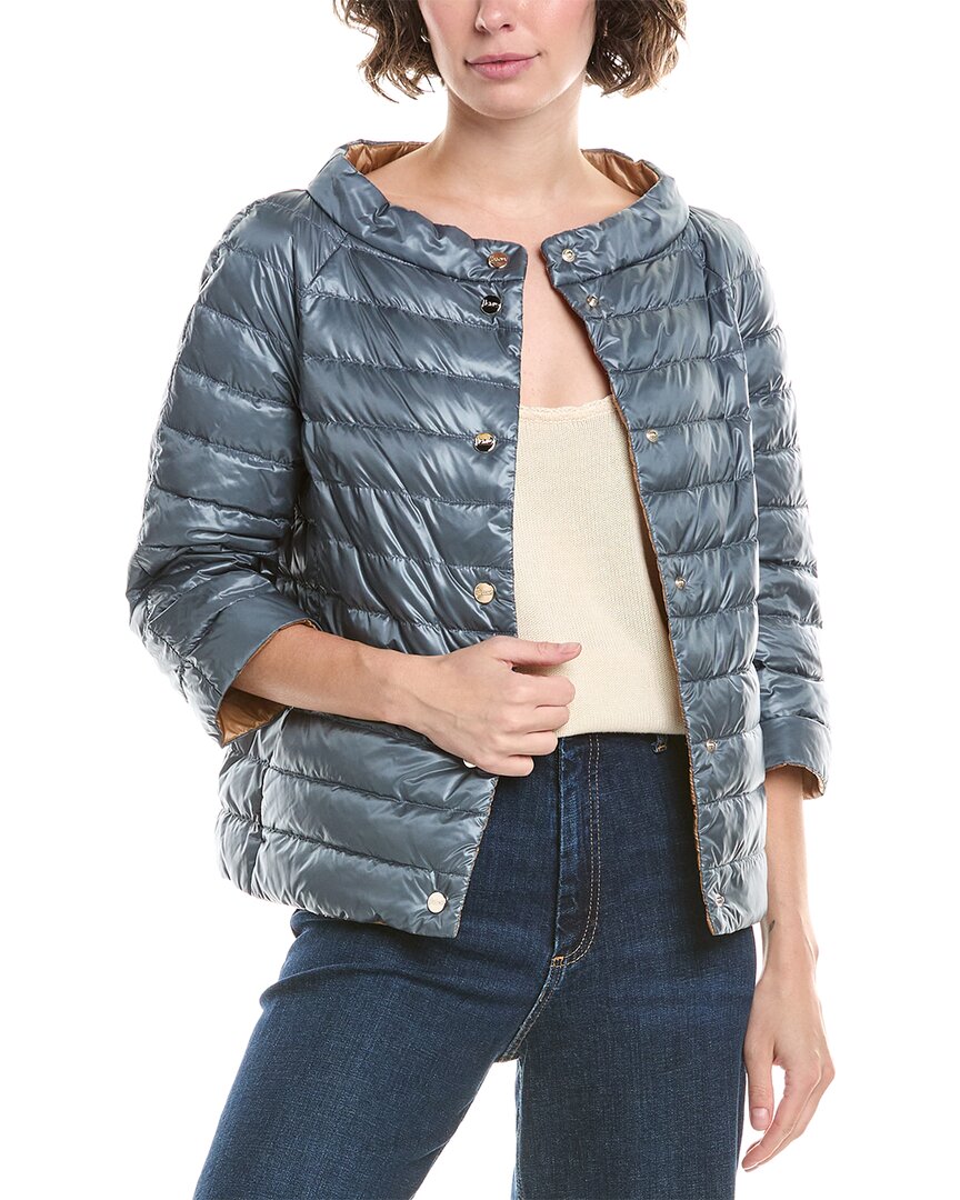Herno Ultralight Reversible Jacket In Blue