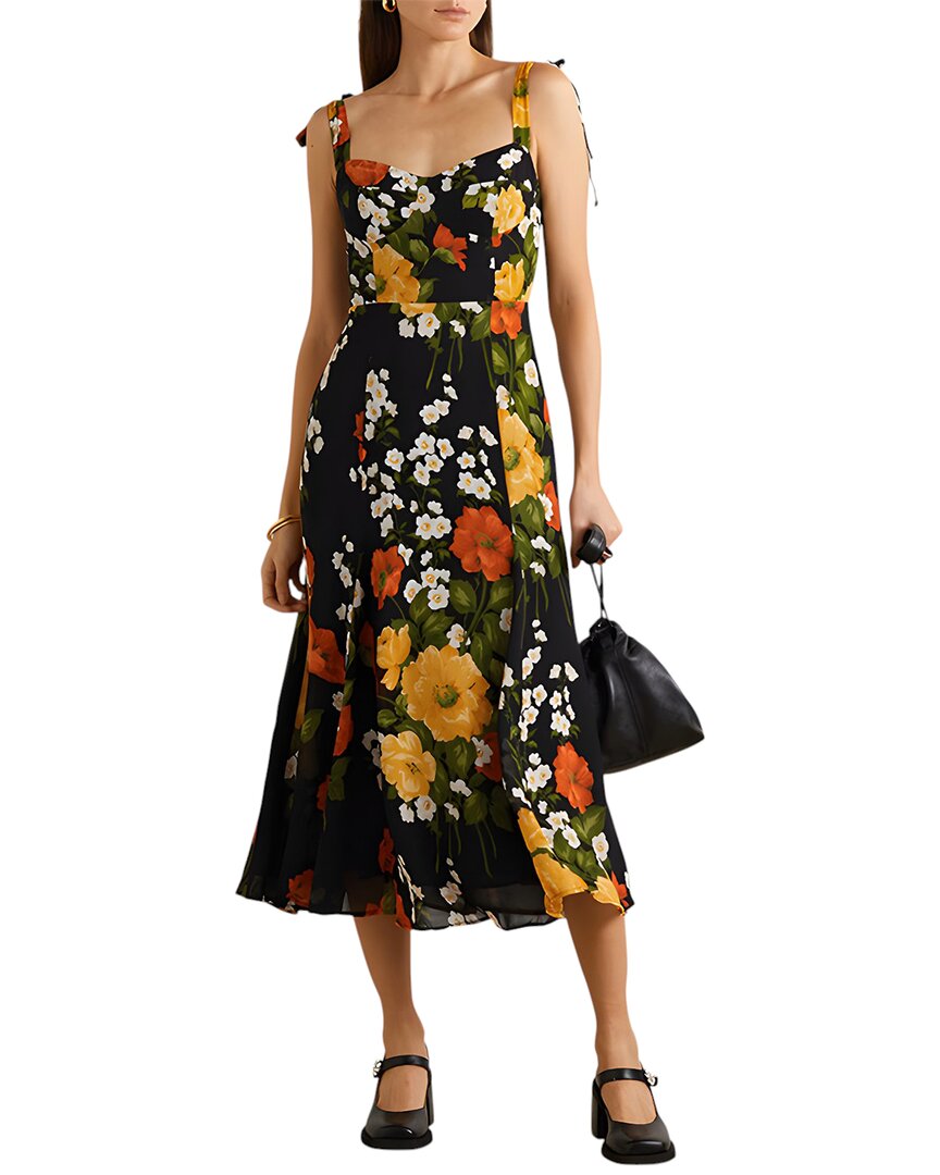 Adele Berto Midi Dress In Black