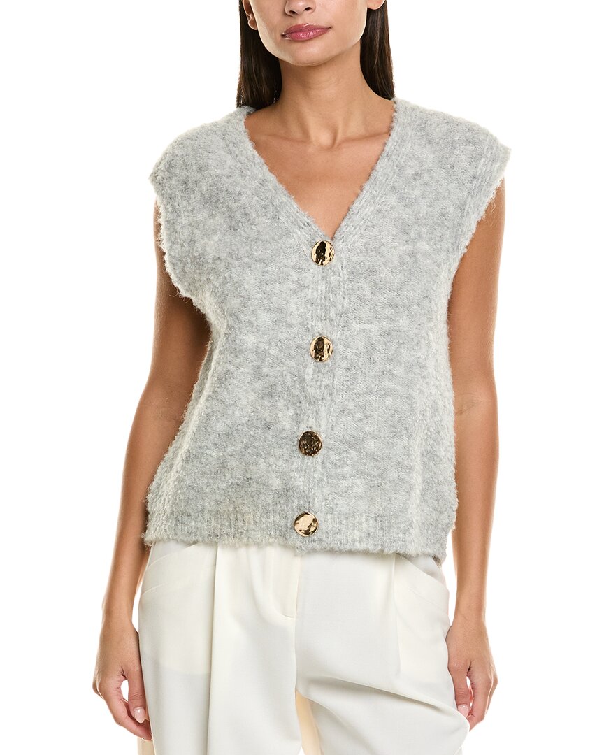Anna Kay Olexa Cashmere-blend Vest In Gray