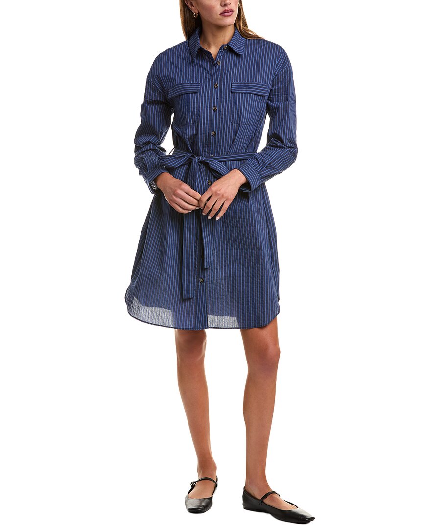 Stellah Shirt Dress In Blue