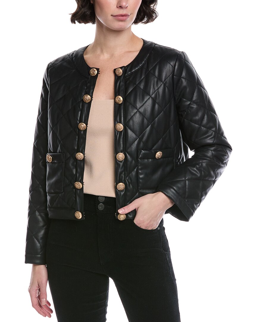 Stellah Quilted Jacket In Black
