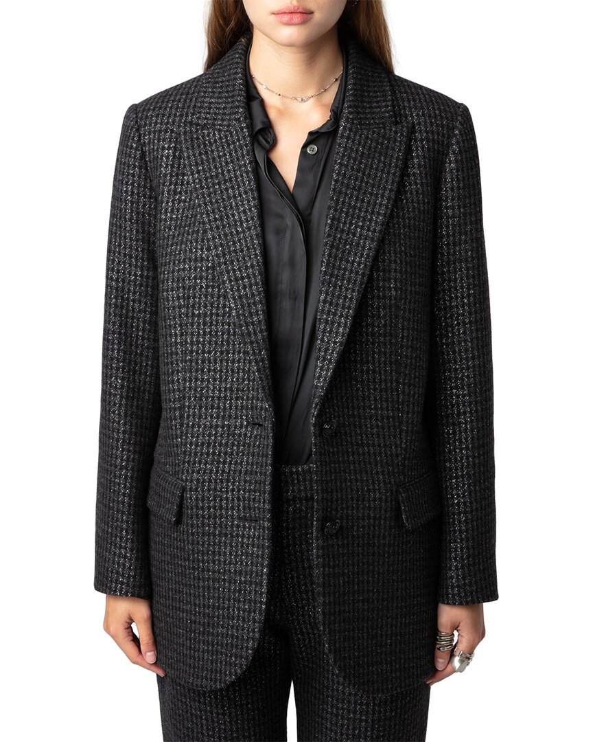 Zadig & Voltaire Wool-blend Blazer In Black