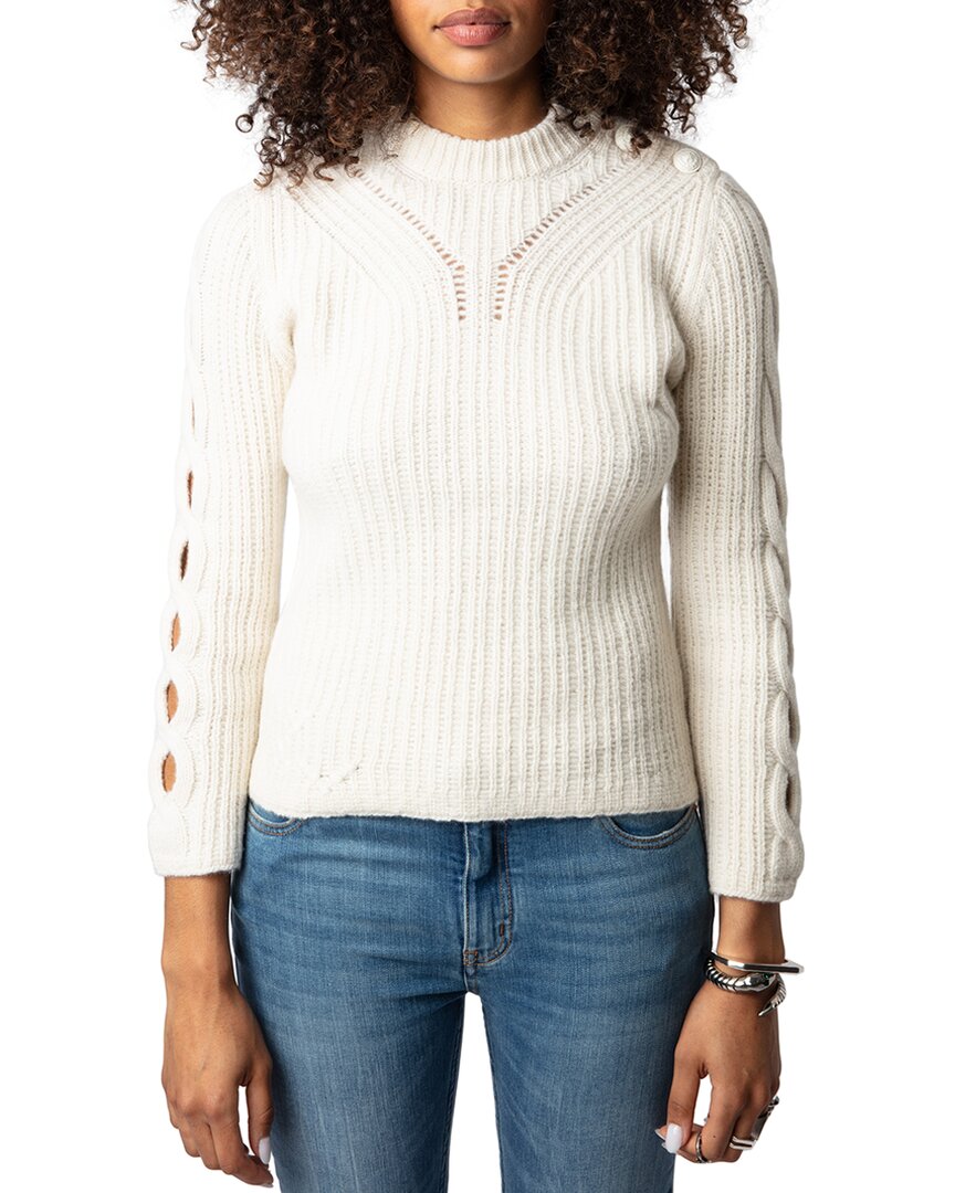 Zadig & Voltaire Merino Wool Sweater In White