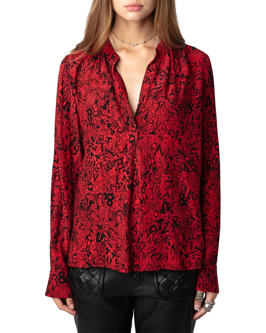 Zadig & Voltaire Tink Soft Wild Voltaire Shirt In Red