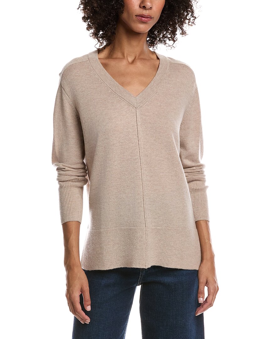Forte Cashmere Easy Wool & Cashmere-blend Sweater In Brown